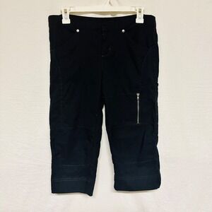 Athleta Cropped Active Pants Black Size Medium Women‎ Hiking Camping Athletic